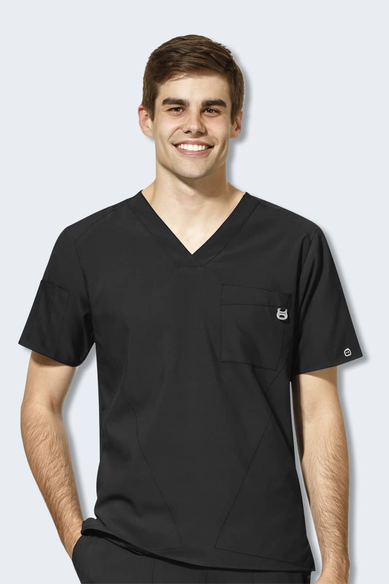 6355 WonderWink W123 Mens VNeck Scrub Top Scrub Store NZ